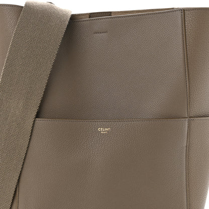 Celine Soft Grained Calfskin Sangle Bucket Bag Taupe 8 of 10