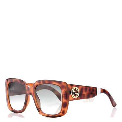 Gucci Acetate Square Frame Sunglasses GG0141S Tortoise 1 of 6
