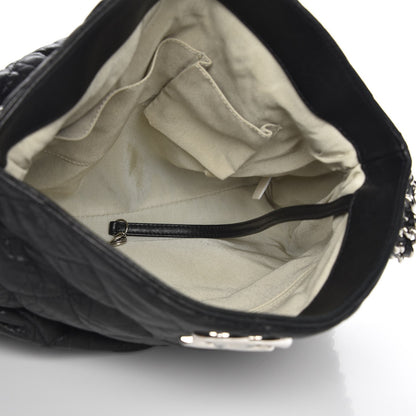 Chanel Washed Lambskin Chain Around Hobo Black 5 of 8