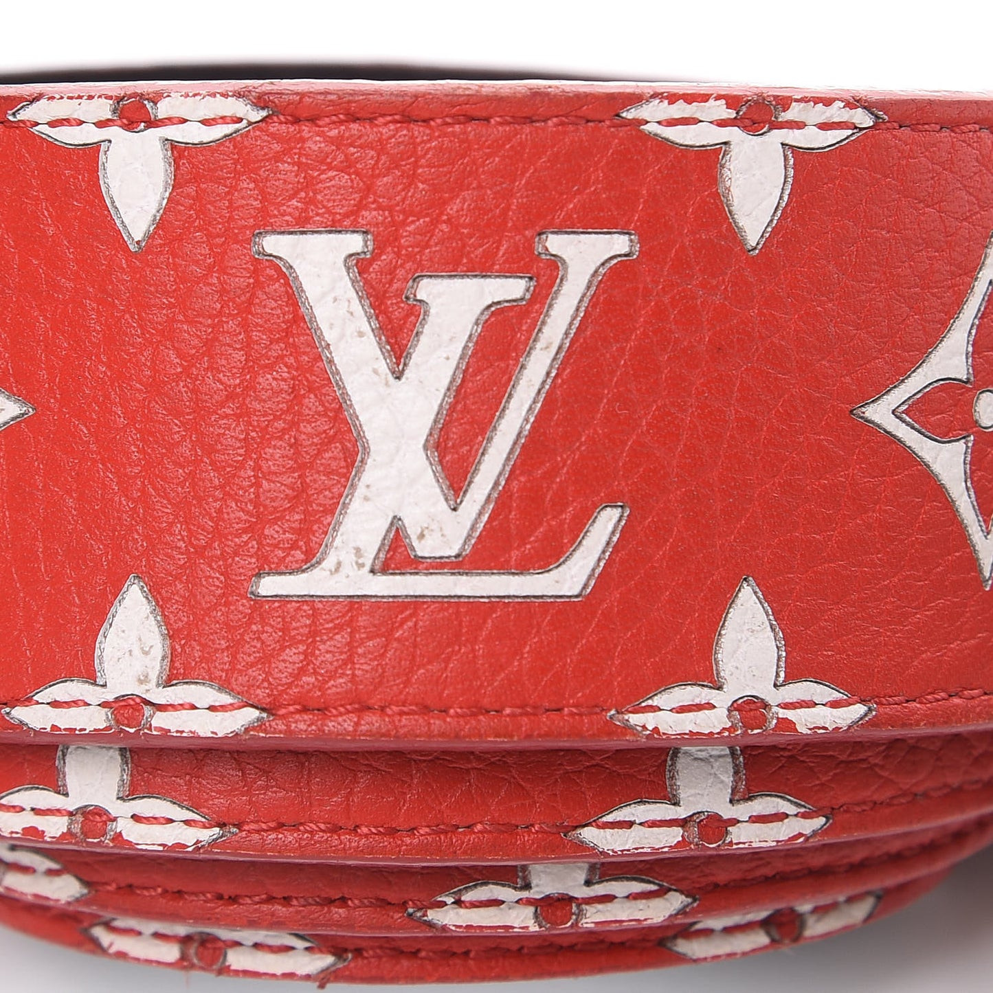 X SUPREME Monogram 40mm LV Initiales Belt 95 38 Red