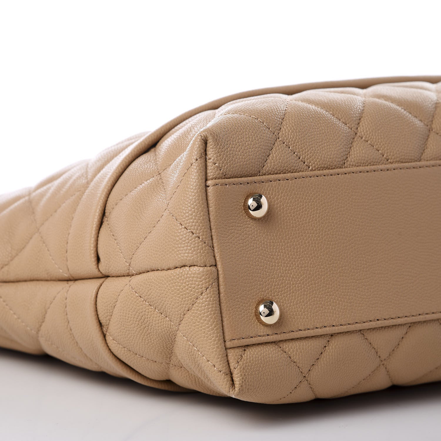 Chanel Caviar Quilted Rolled Up Tote Beige 5 of 8