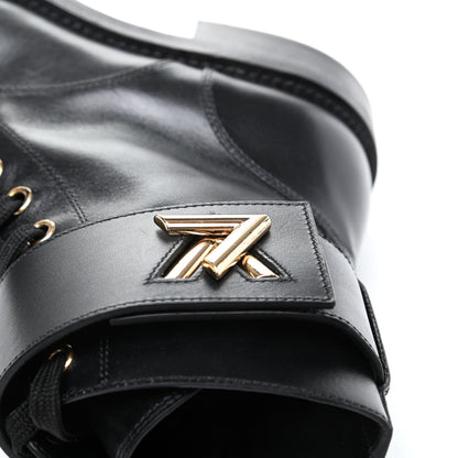 Louis Vuitton Calfskin Wonderland Ranger Boots 35 Black 9 of 9