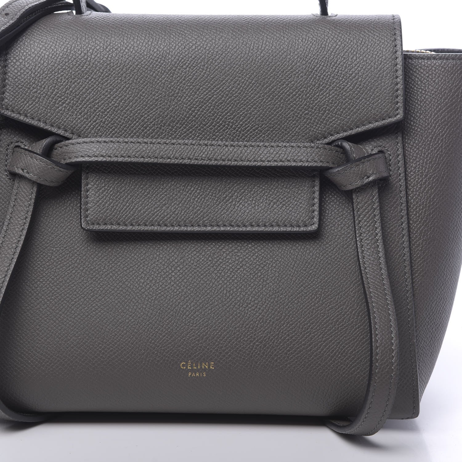 Celine Grained Calfskin Nano Belt Bag Grey 10 of 10