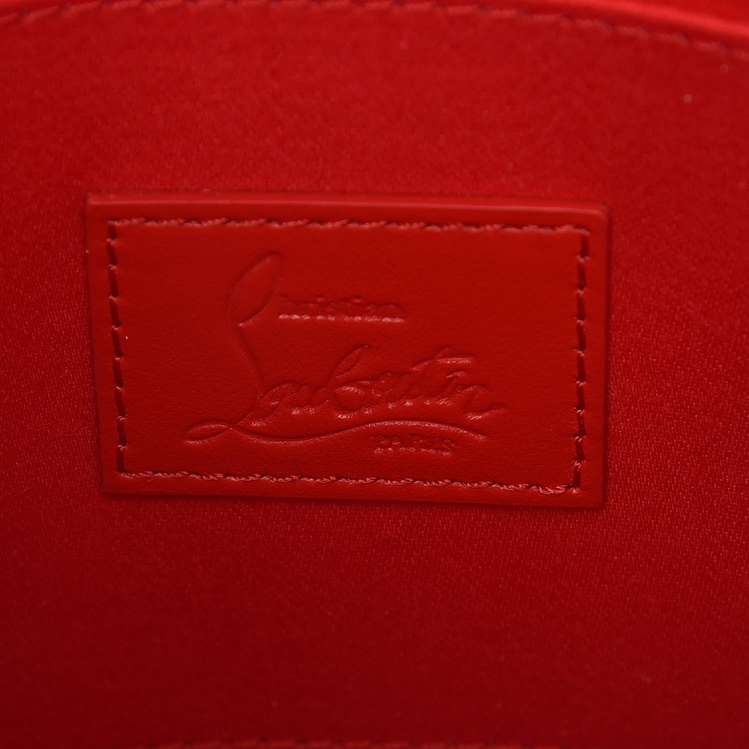 Christian Louboutin Calfskin Loubicute Charms Clutch Black 6 of 9