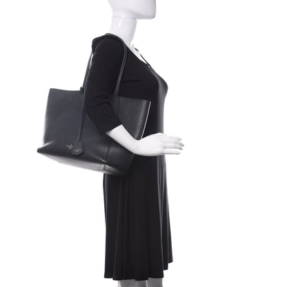 Louis Vuitton Calfskin Lockme Cabas Black 2 of 9