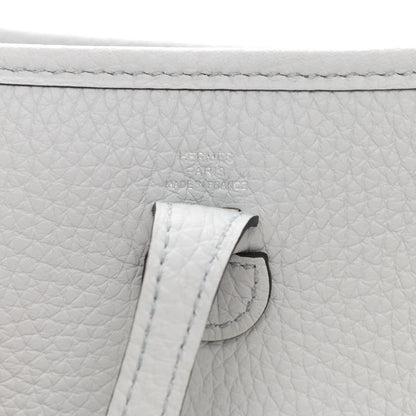 Hermes Taurillon Clemence Amazone Evelyne TPM Bleu Pale Nata 5 of 10