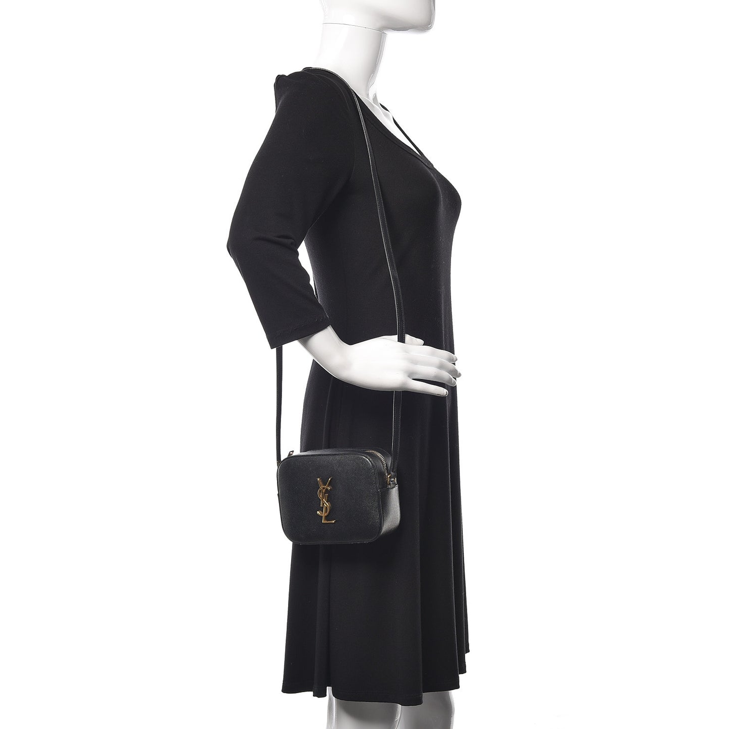 Grain De Poudre Small Classic Monogram Camera Bag Black