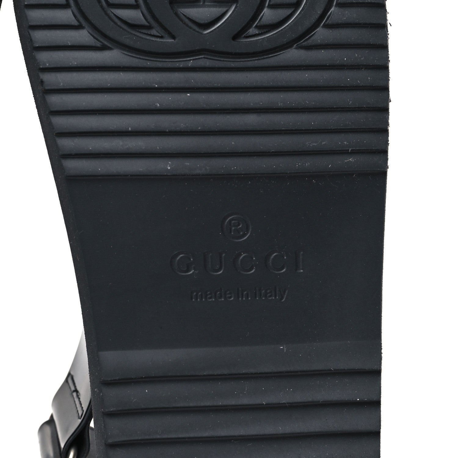 Gucci Rubber Mini Double G Womens Dad Sandals 36 Black 7 of 8