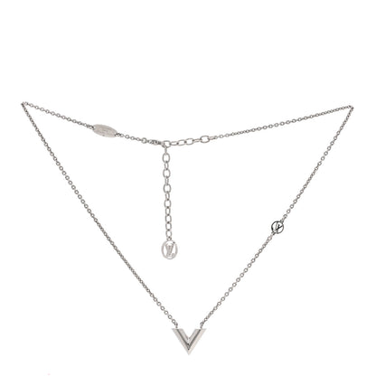 Louis Vuitton Metal Essential V Supple Necklace Silver 3 of 7