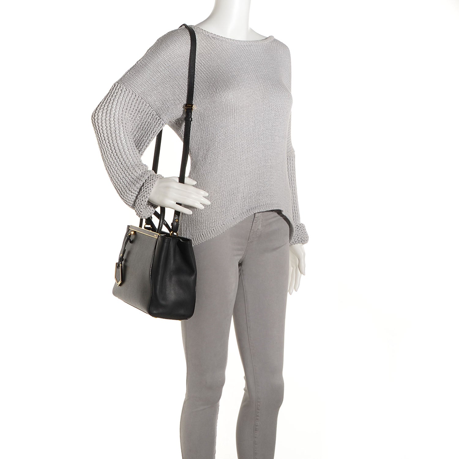 Fendi Vitello Elite Petite 2Jours Tote Black 2 of 10
