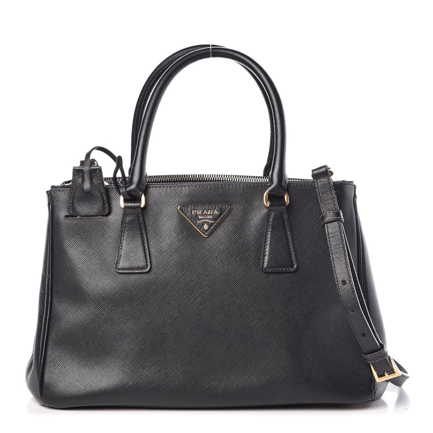 Prada Saffiano Small Galleria Double Zip Tote Black 1 of 30