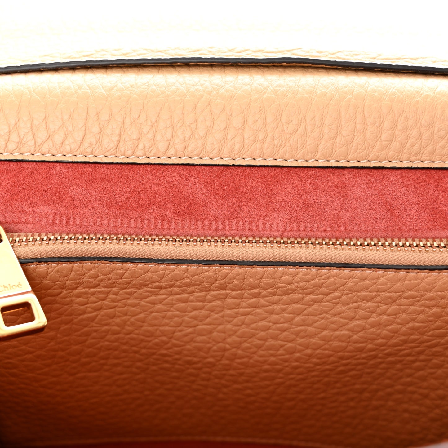 Calfskin Small Ora Top Handle Bag Beige