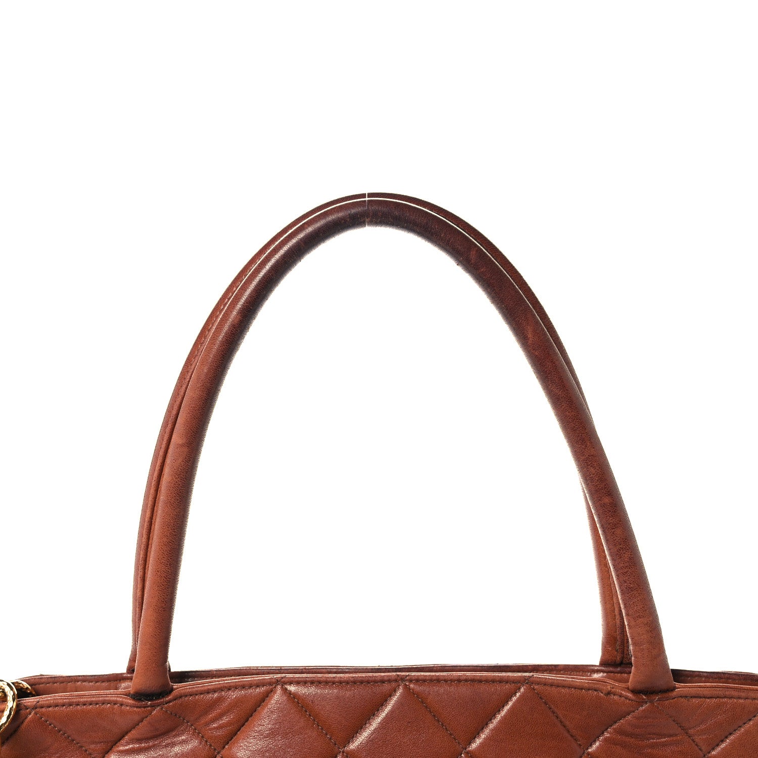 Chanel Lambskin Quilted Medallion Tote Brown 22 of 26
