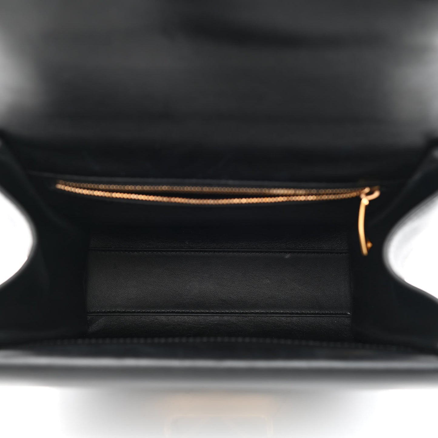 Box Calfskin Nappa Clip Bag Black