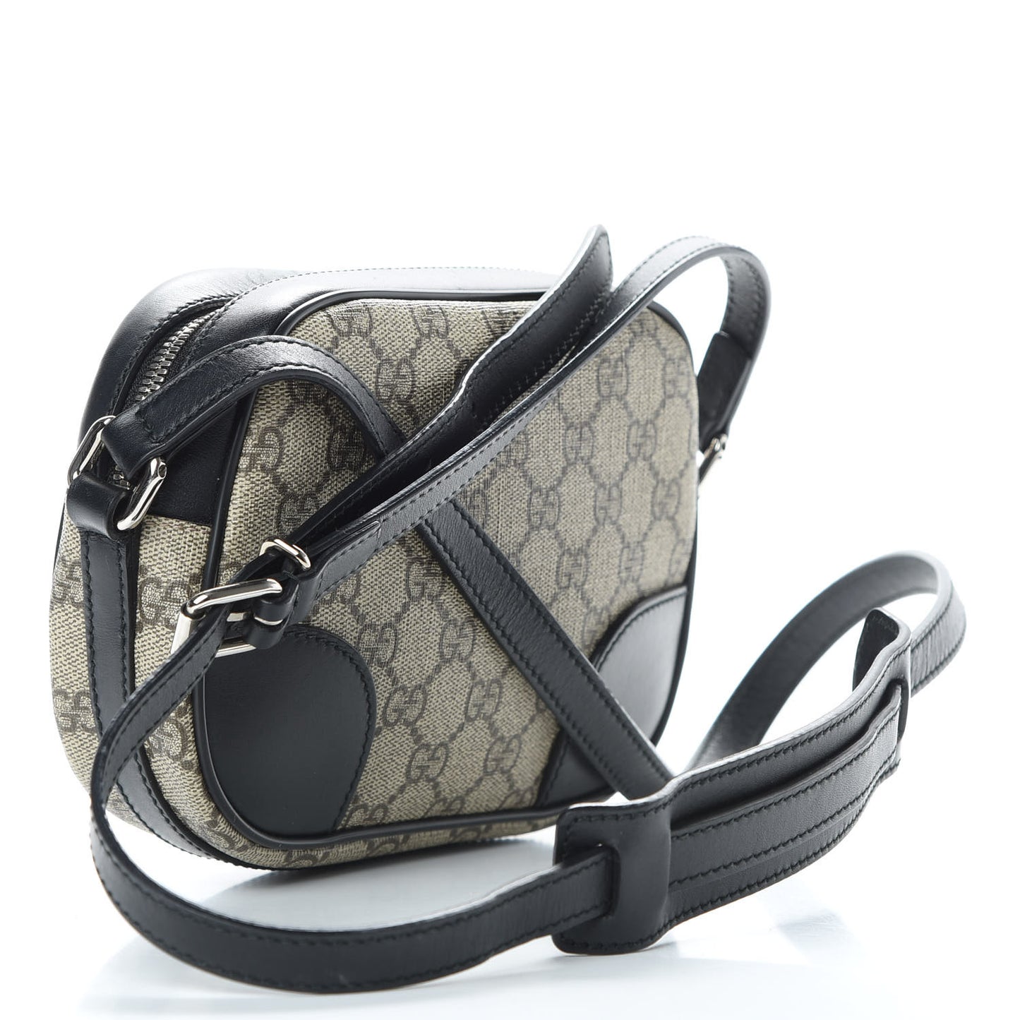 GG Supreme Monogram Web Small Shoulder Bag Black