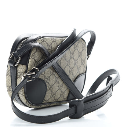 Gucci GG Supreme Monogram Web Small Shoulder Bag Black 3 of 14