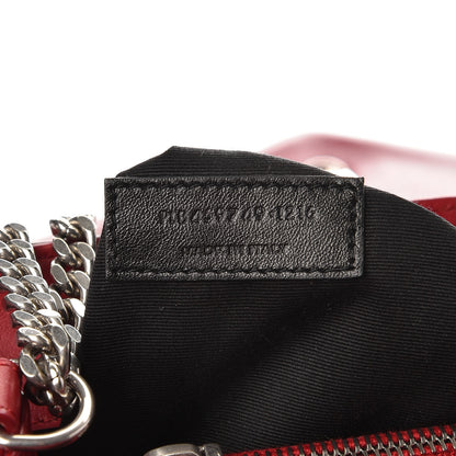 Saint Laurent Calfskin Y Quilted Monogram Medium Loulou Chain Satchel Lipstick Red 7 of 9