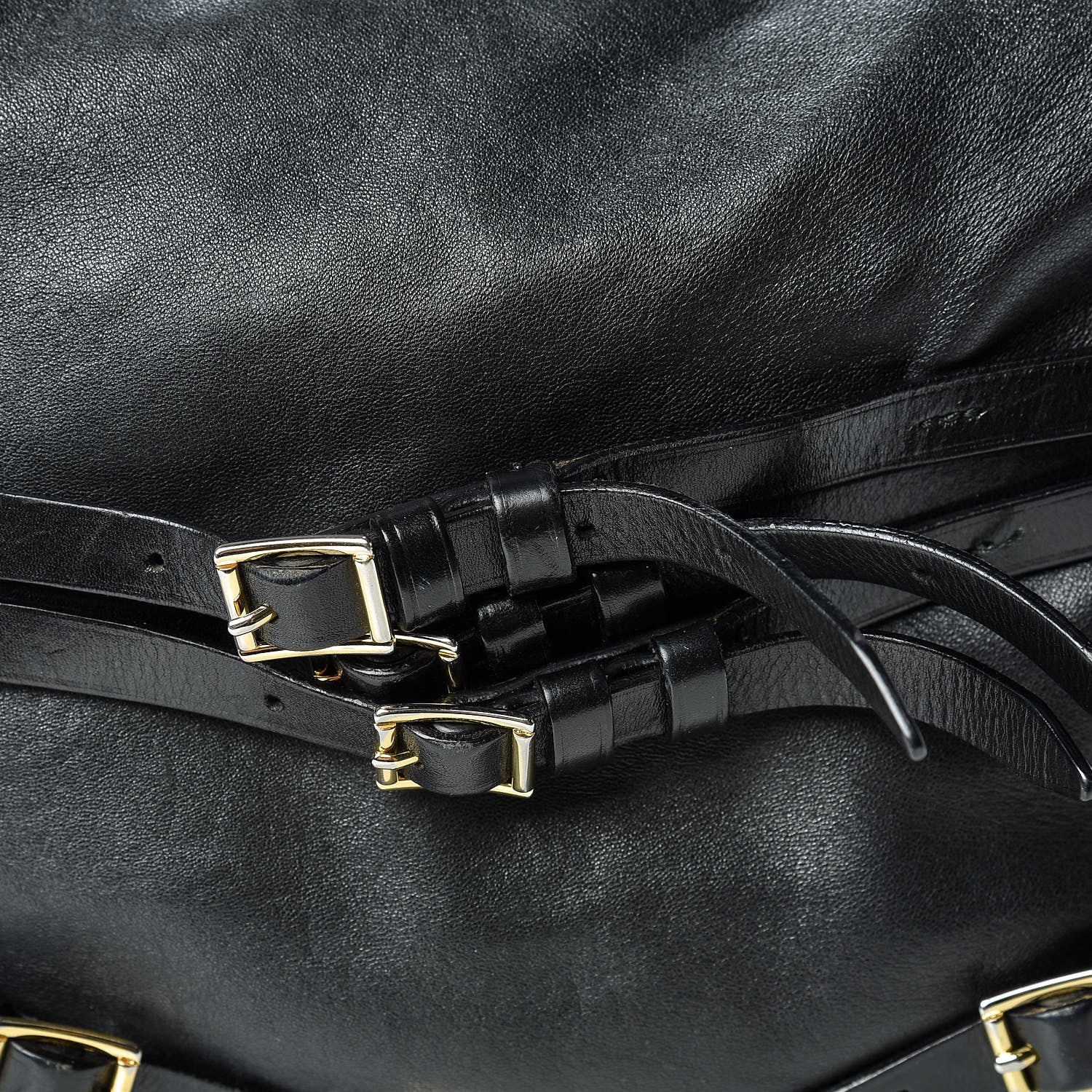 Burberry Soft Lambskin Bridle Calfskin Medium Gosford Hobo Black 9 of 19