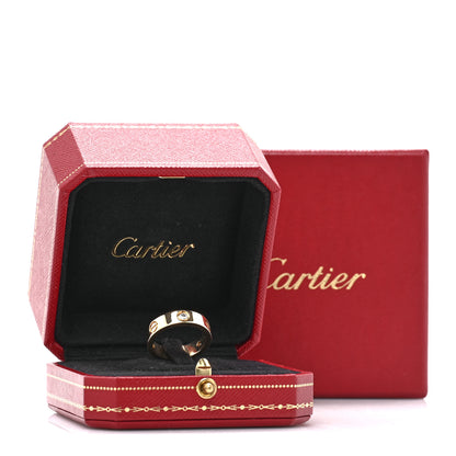 Cartier 18K Yellow Gold 3 Diamond 5.5mm LOVE Ring 55 7.25 5 of 5