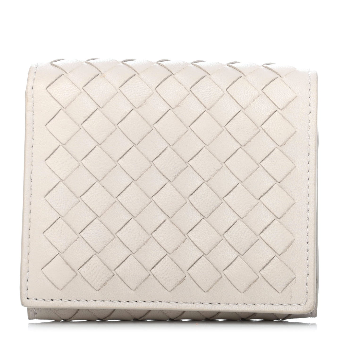Nappa Intrecciato Bi-Fold Wallet White