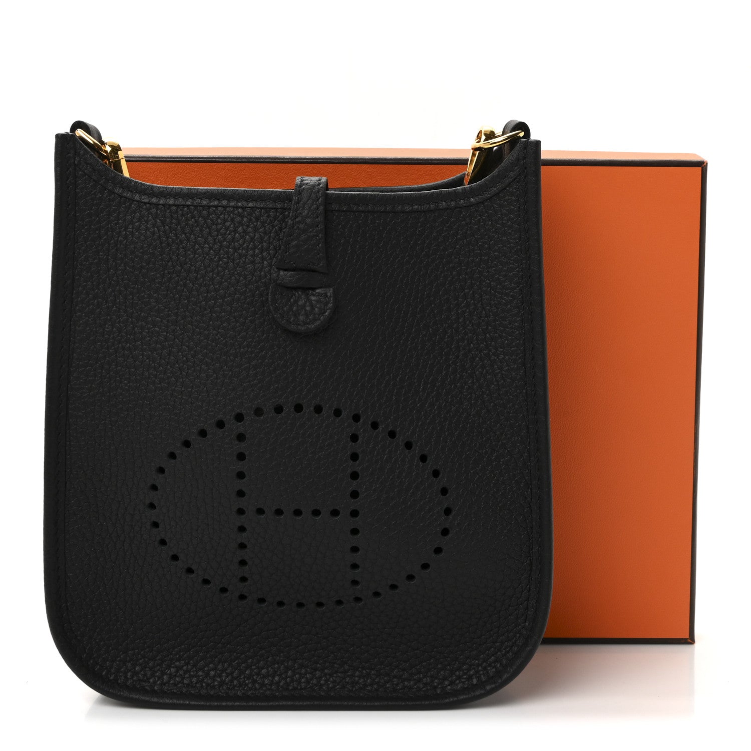 Hermes Taurillon Clemence Evelyne TPM Black 10 of 10