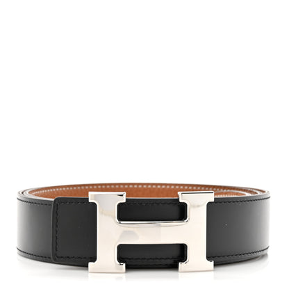 Hermes Box 135 Togo 38mm H Belt 90 36 Black Gold 1 of 5