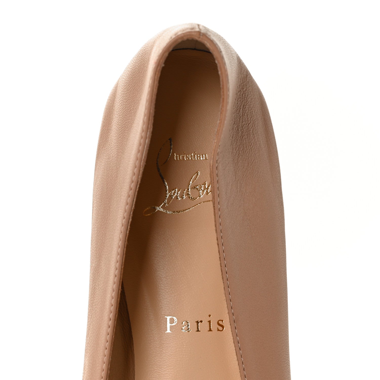 Christian Louboutin Shiny Nappa Ballalla Flats 41 Nude 7 of 8