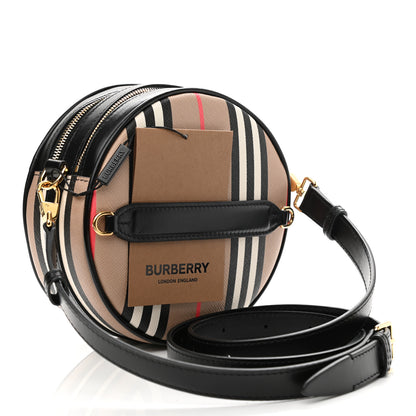 Burberry E-Canvas Calfskin Icon Stripe Louise Bag Archive Beige 2 of 11