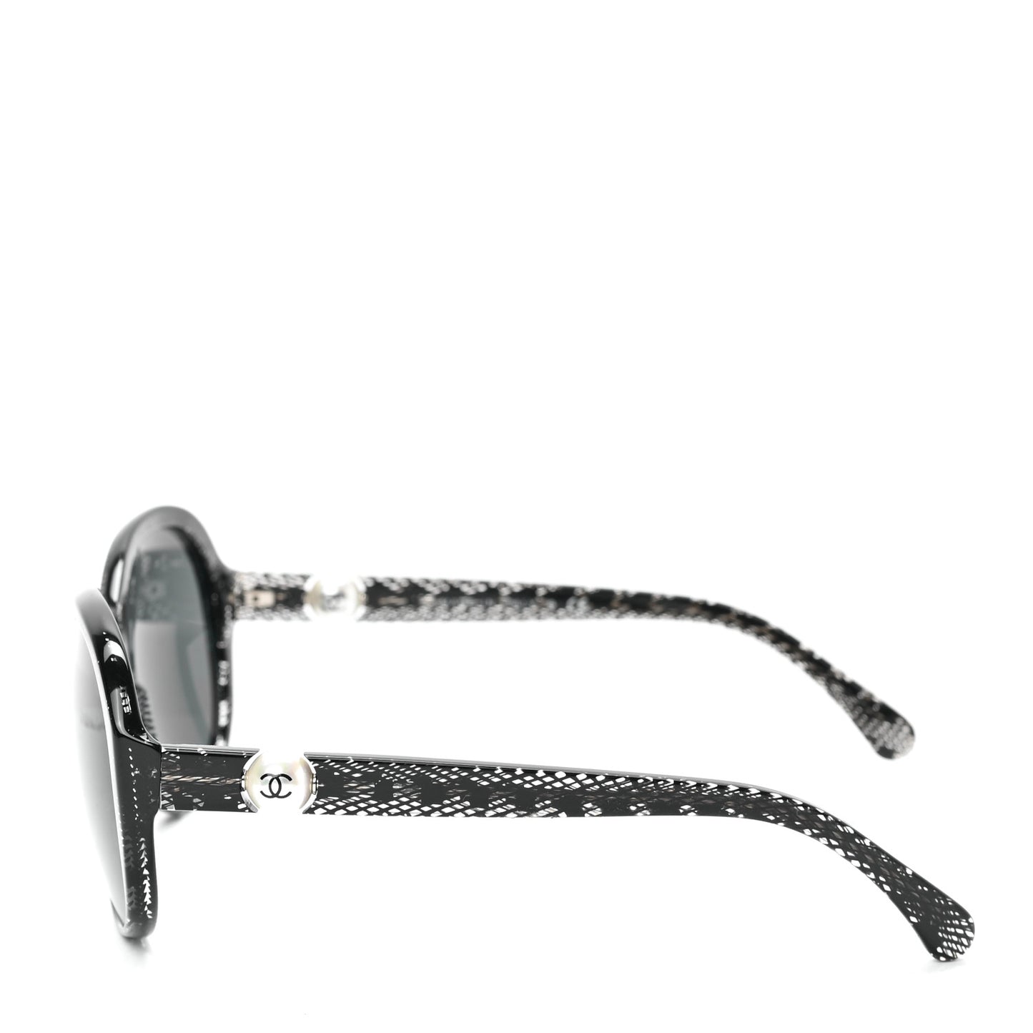 Glitter Acetate CC Pearl Sunglasses 5211-H Black