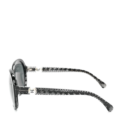 Chanel Glitter Acetate CC Pearl Sunglasses 5211-H Black 3 of 6