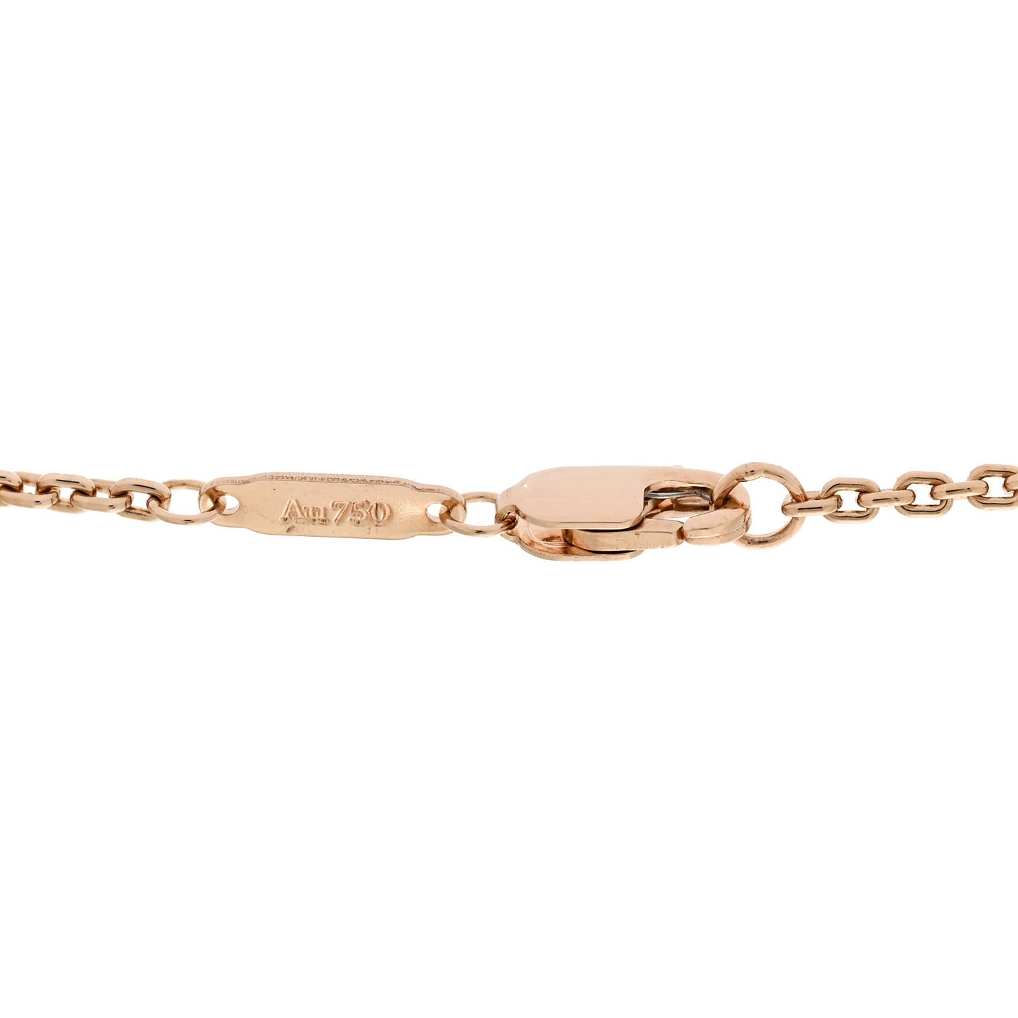 18K Rose Gold Small Lock Pendant Necklace