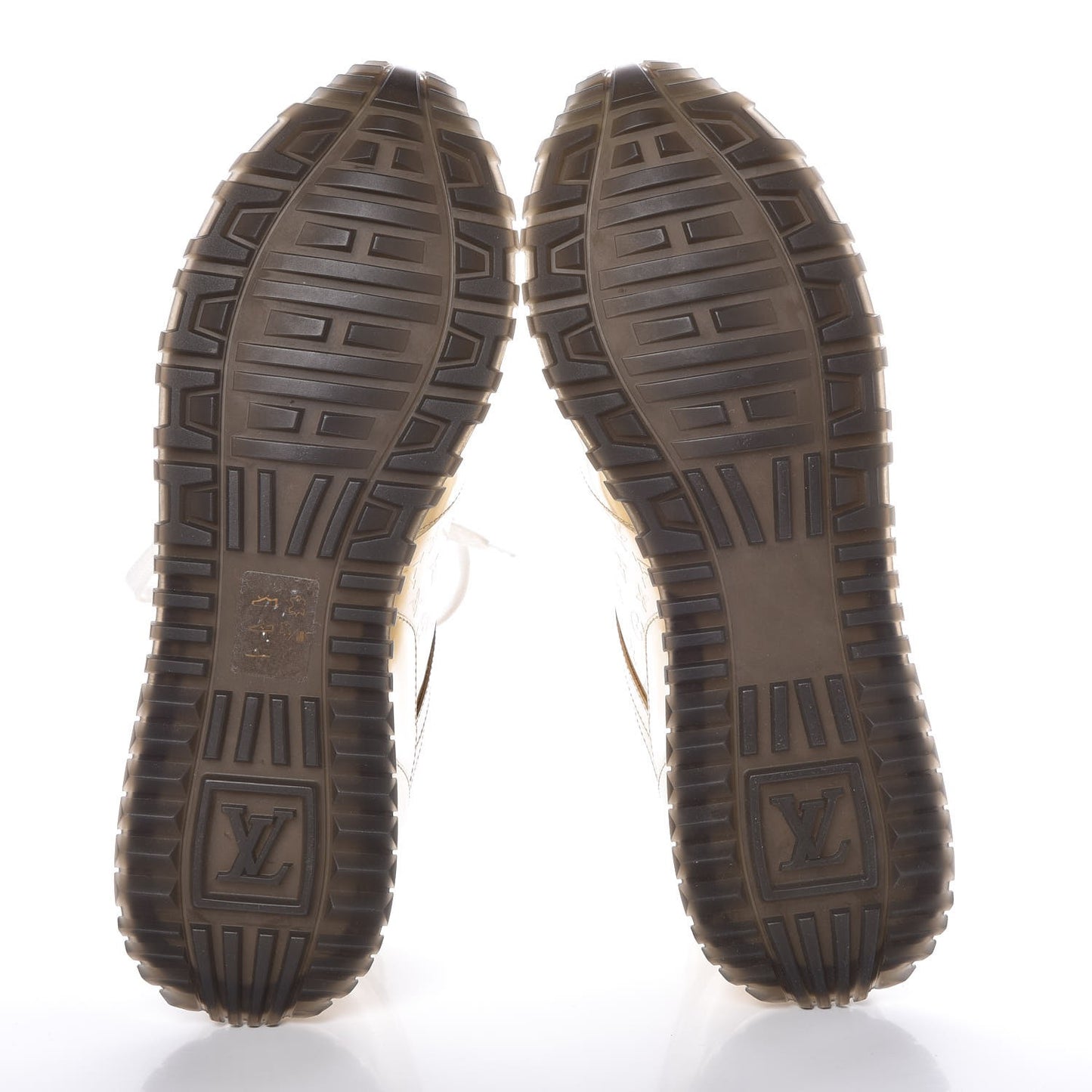 Metallic Patent Embossed Monogram Run Away Sneakers 39 Gold