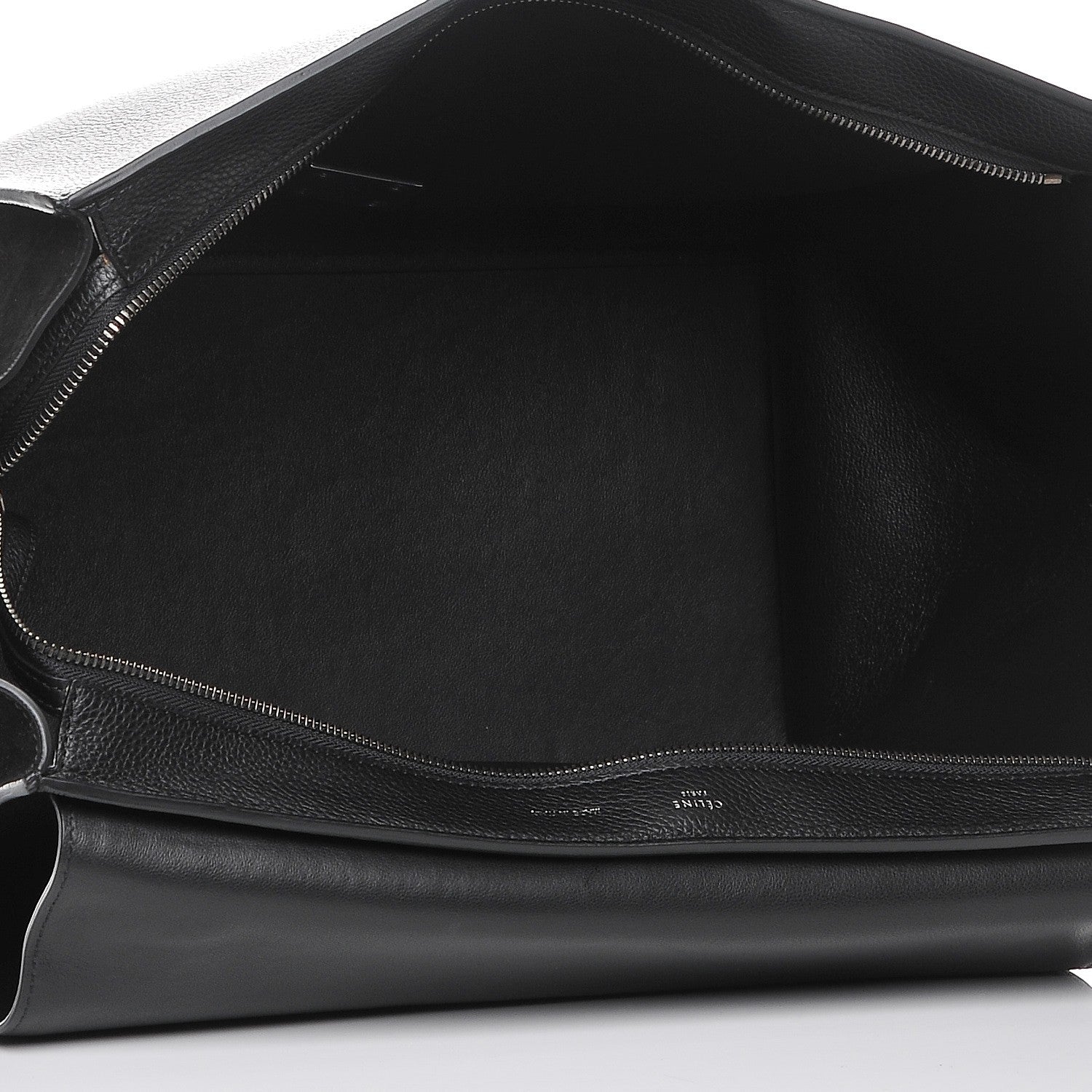Celine Drummed Calfskin Suede Large Trapeze Black 5 of 7