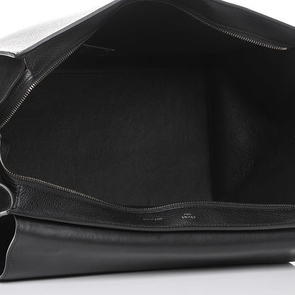 Celine Drummed Calfskin Suede Large Trapeze Black 5 of 7