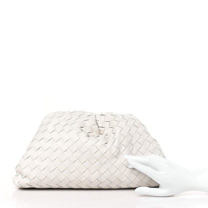 Bottega Veneta Nappa Maxi Intreccio The Pouch Oversized Clutch Chalk 2 of 9