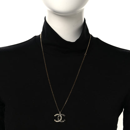 Chanel Enamel Metal Chain French New Wave CC Necklace Black Gold 2 of 4