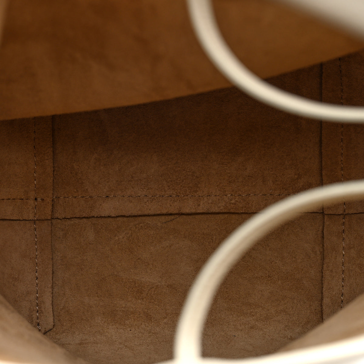 Grained Calfskin Small N/S Park Tote Ivory