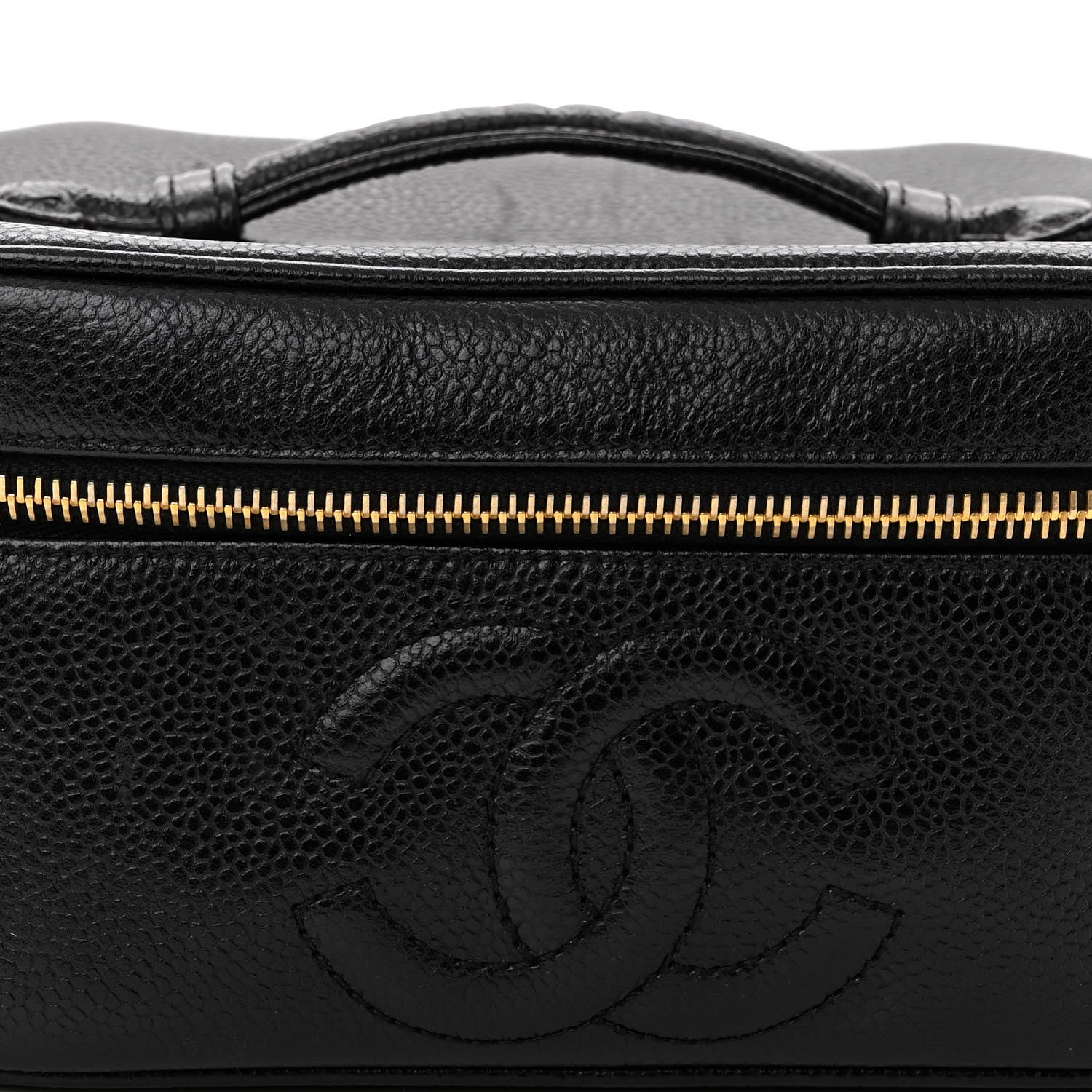 Chanel Caviar Vanity Cosmetic Case Black 8 of 11