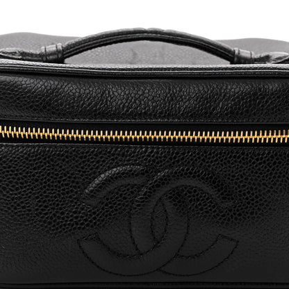 Chanel Caviar Vanity Cosmetic Case Black 8 of 11