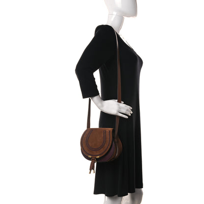 Chloe Suede Calfskin Mini Marcie Round Crossbody Bag Tan 2 of 9