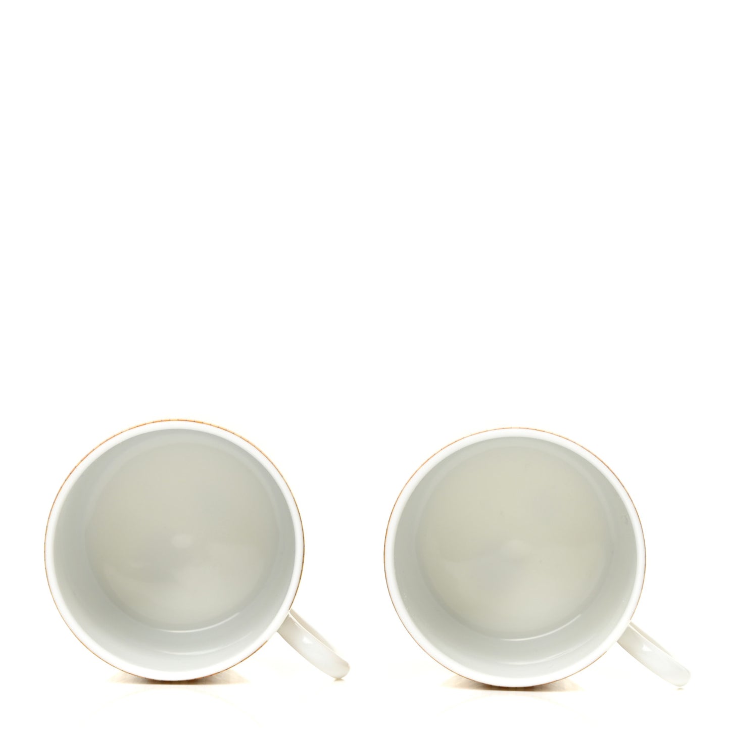Porcelain Mosaique Au 24 Gold Coffee Cup and Saucer Set of 2