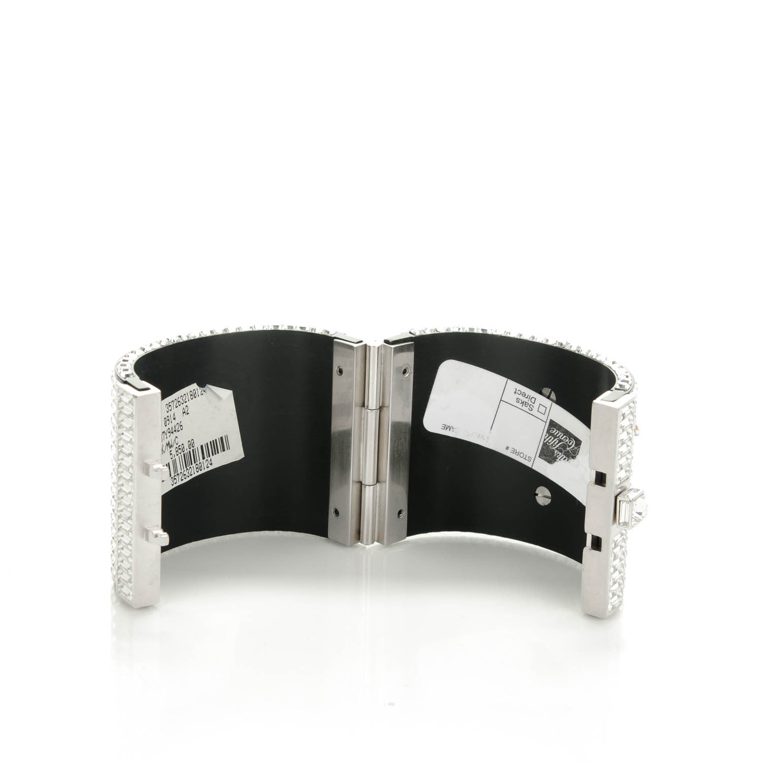 Chanel Crystal Baguette CC Wide Cuff 4 of 5
