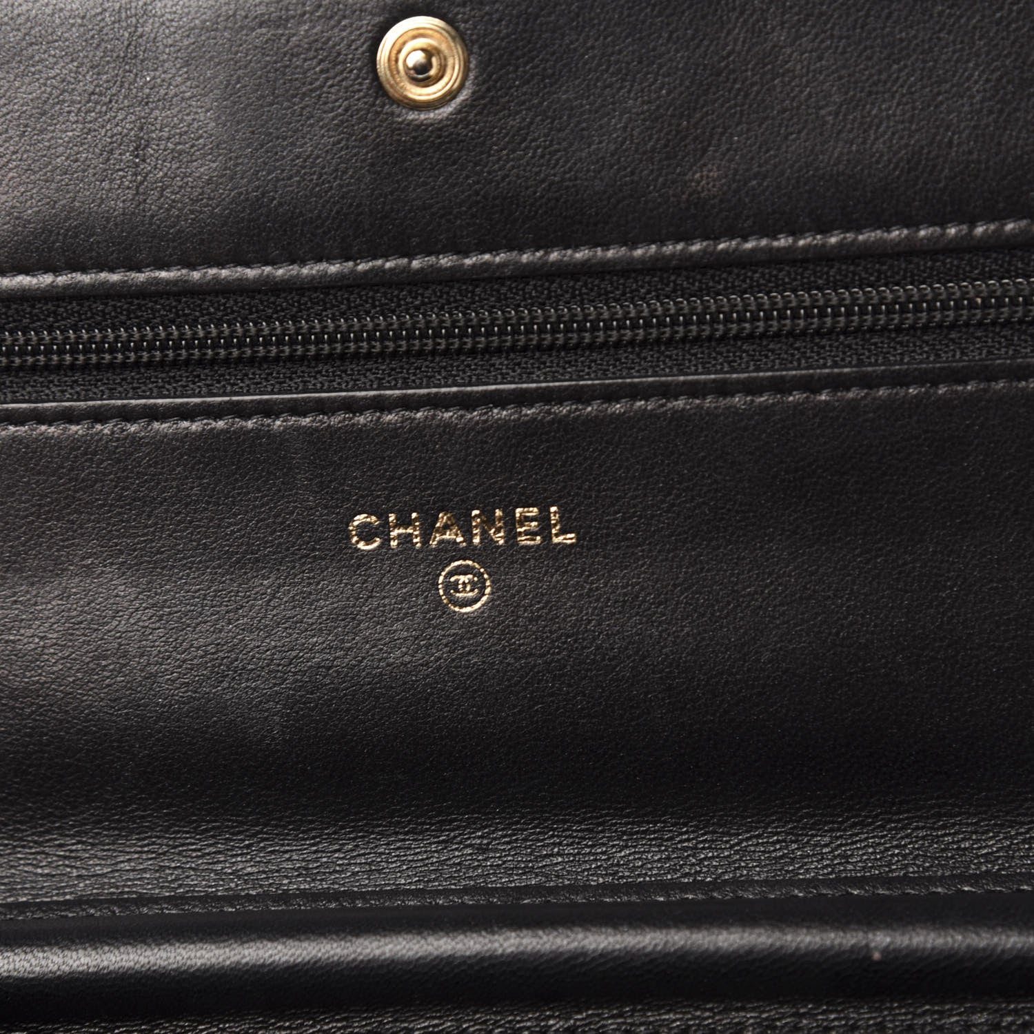 Chanel Glazed Calfskin Quilted Boy Wallet On Chain WOC Black 6 of 13