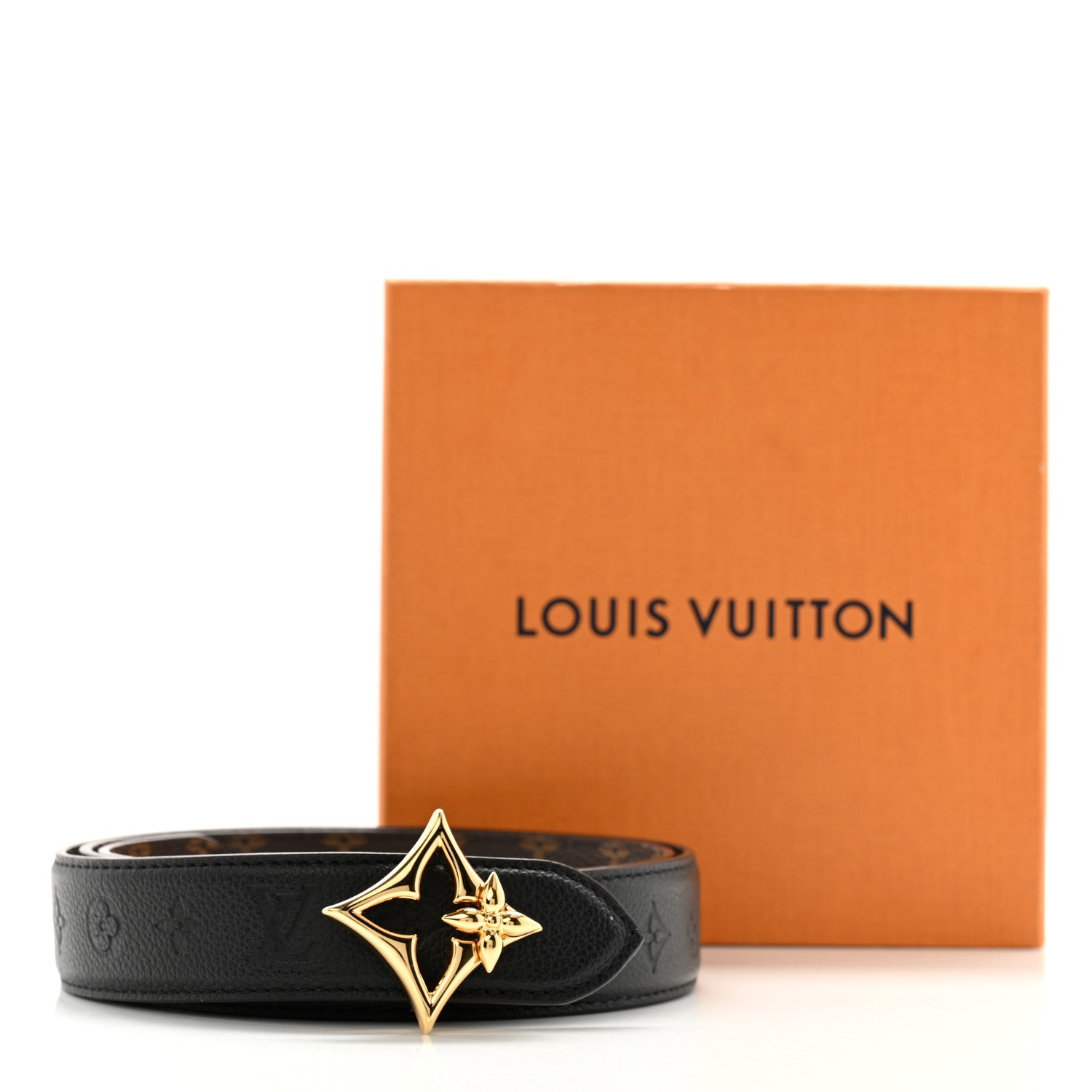 Louis Vuitton Calfskin Monogram 30mm Flowergram Reversible Belt 90 36 Black 10 of 10