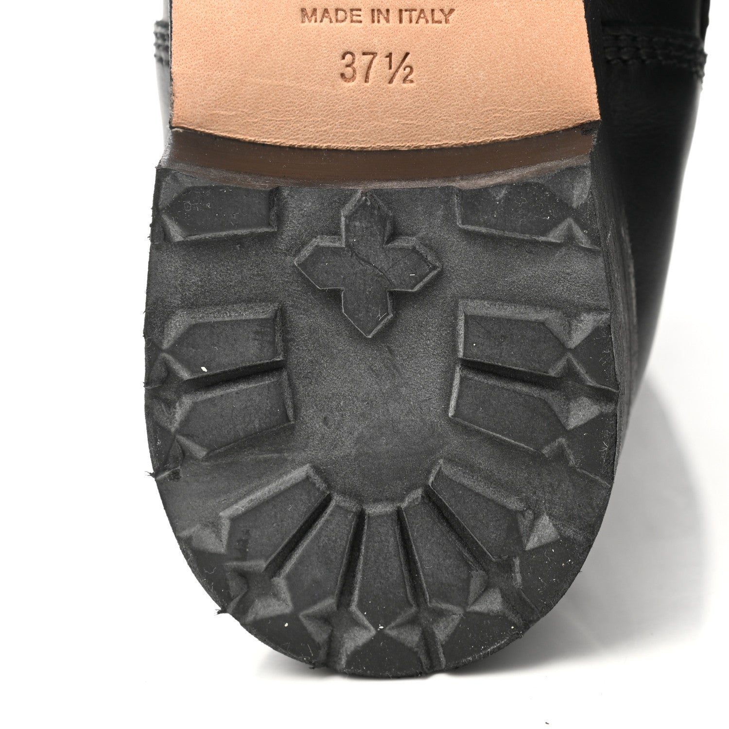 Chanel Calfskin Quilted Lace Up Combat Boots 37.5 Black 7 of 9
