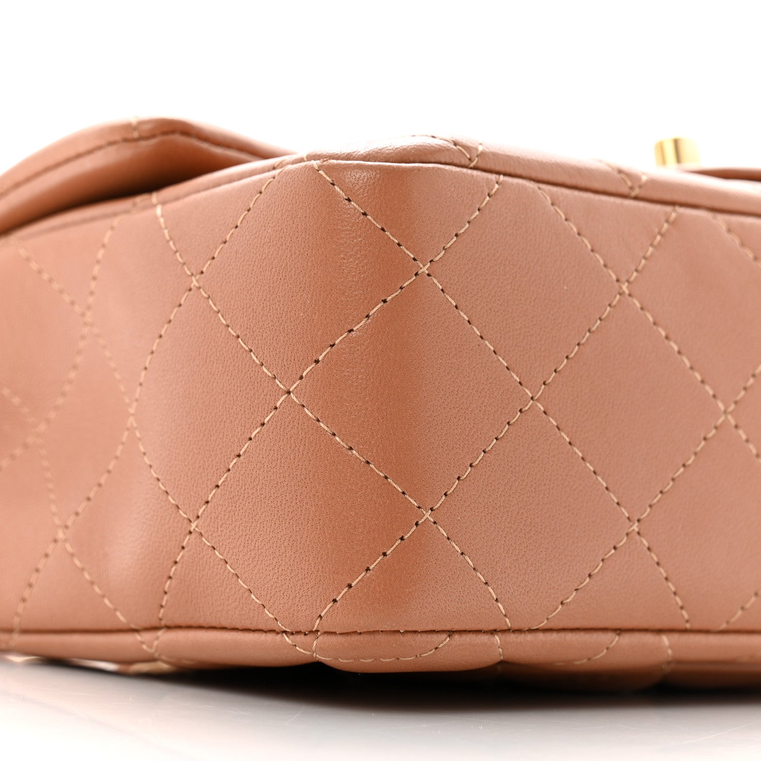 Chanel Lambskin Quilted Mini Rectangular Flap Brown 9 of 13