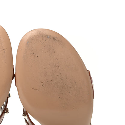 Hermes Nappa Ajaccio Sandals 38 Cognac 9 of 10