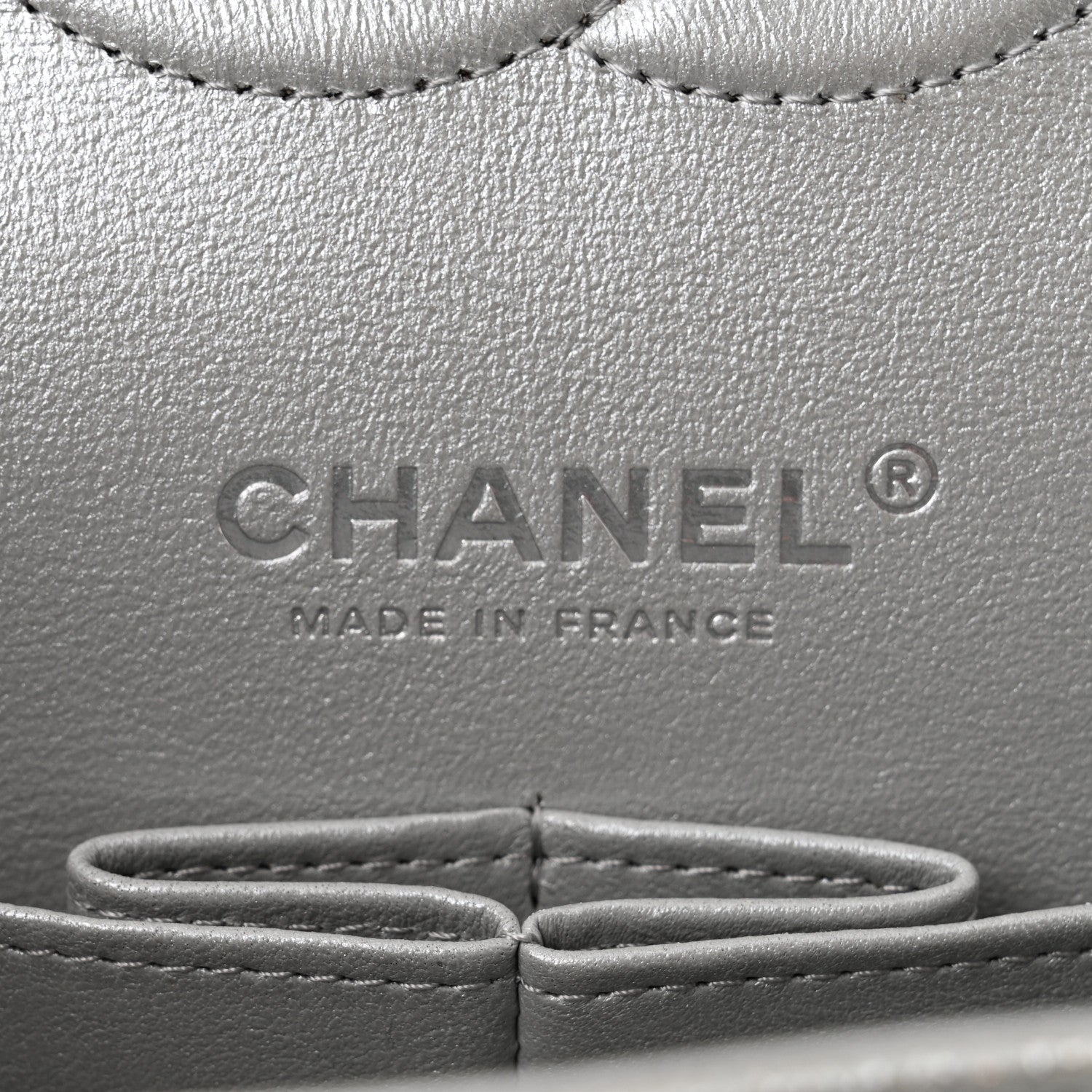 Chanel Glittered Metallic Caviar Quilted Medium Double Flap Silver 6 of 11