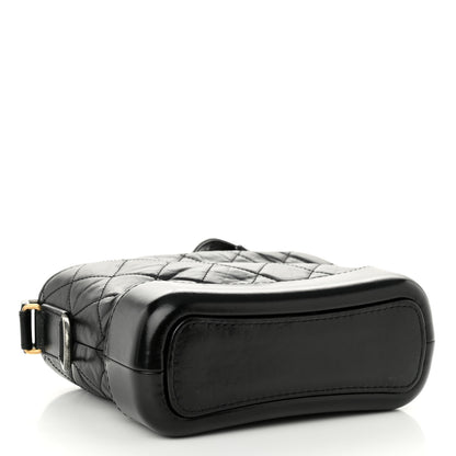 Chanel Aged Calfskin Quilted Small Gabrielle Hobo Black 4 of 10