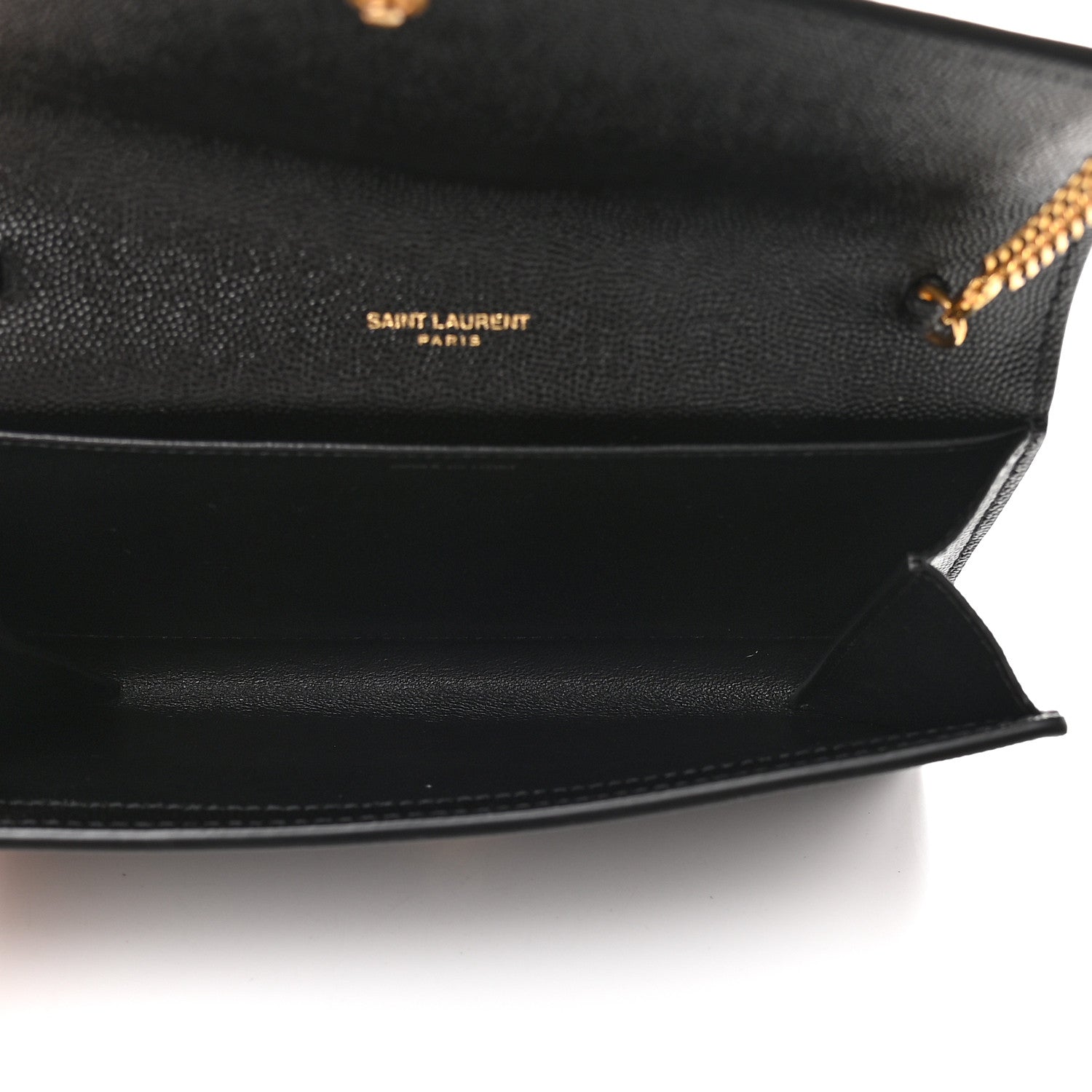 Saint Laurent Grain De Poudre Uptown Chain Wallet Black 5 of 8
